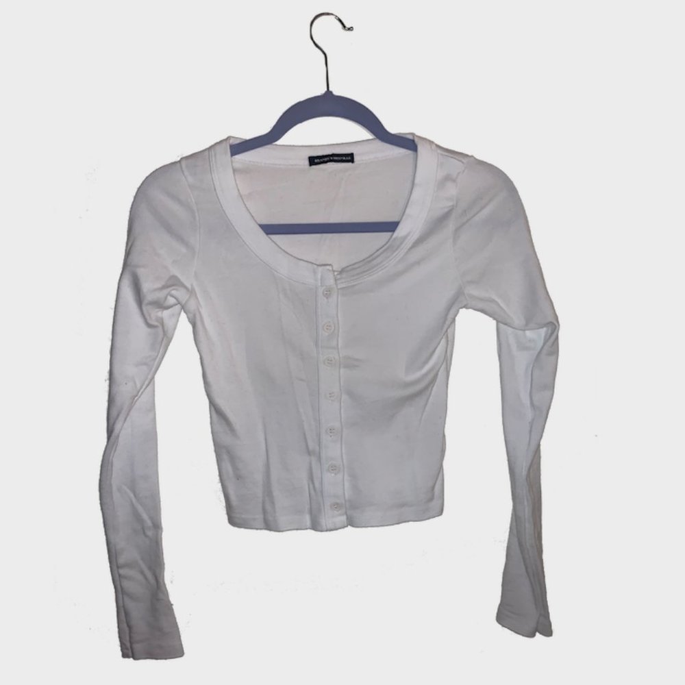 White Button Down Brandy Melville Long Sleeve